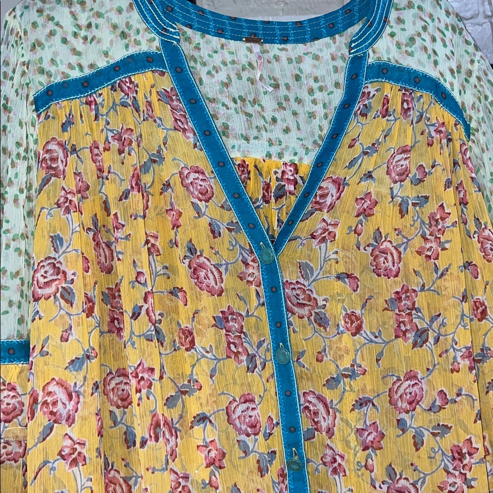 FREE PEOPLE Rosebud Print Mix Mini Tunic Dress - Picture 7 of 9